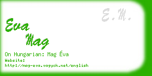 eva mag business card